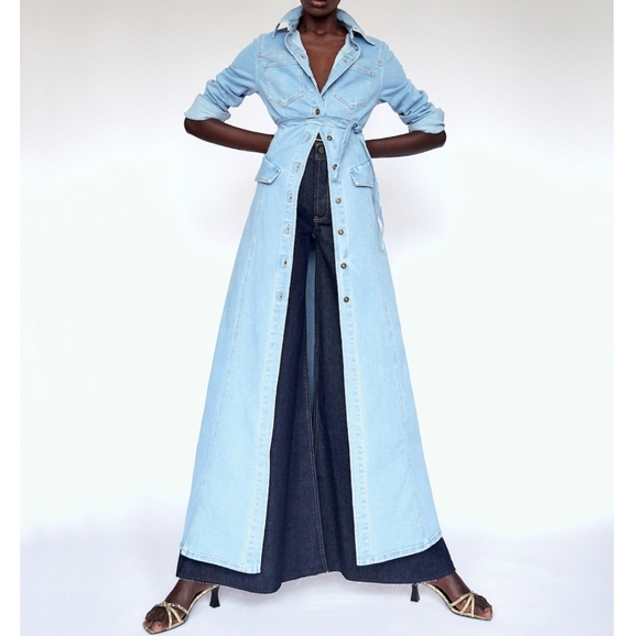 XOXO | Khaki Maxi Duster Jacket - Picture 14 of 15